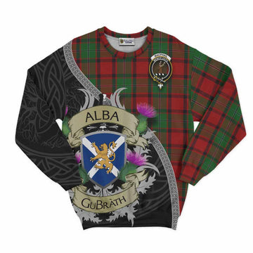 MacPhail (McPhail) Tartan Family Crest Sweatshirt Lion Rampant Royal Thistle Shield Celtic Inspired