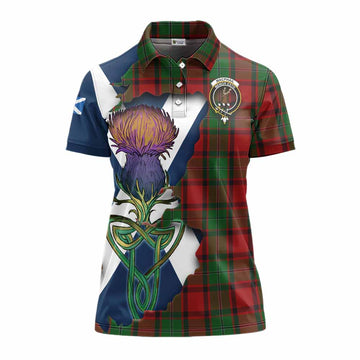 MacPhail (McPhail) Tartan Family Crest Women's Polo Shirt Scottish Thistle Celtic Inspired