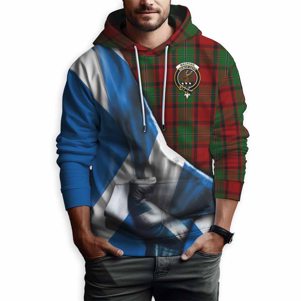 Tartan Vibes Clothing MacPhail (McPhail) Tartan Hoodie with Family Crest Scotland Patriotic Style
