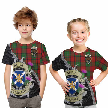 Tartan Vibes Clothing MacPhail (McPhail) Tartan Family Crest Kid T-Shirt Lion Rampant Royal Thistle Shield Celtic Inspired