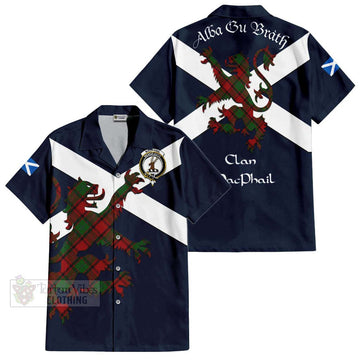 Tartan Vibes Clothing MacPhail (McPhail) Tartan Lion Rampant Short Sleeve Button Shirt – Proudly Display Your Heritage with Alba Gu Brath and Clan Name