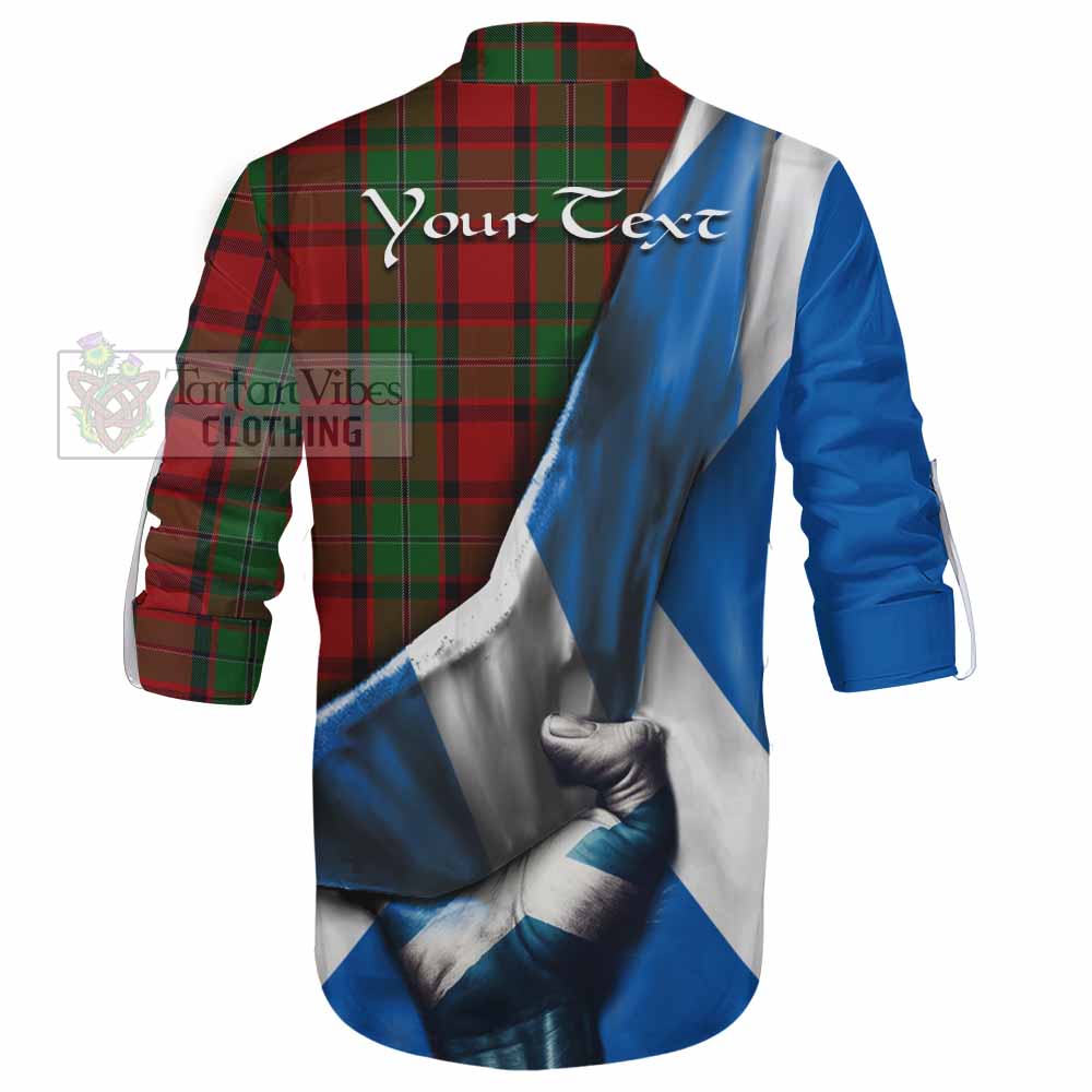 Tartan Vibes Clothing MacPhail (McPhail) Tartan Ghillie Kilt Shirt with Family Crest Scotland Patriotic Style