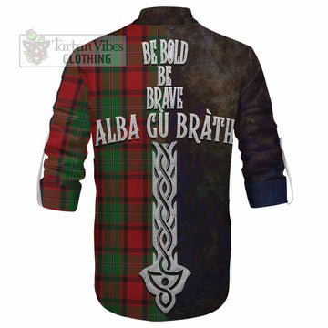 MacPhail (McPhail) Tartan Family Crest Ghillie Kilt Shirt Alba Gu Brath Be Brave Lion Ancient Style
