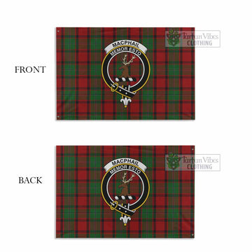 Tartan Vibes Clothing MacPhail (McPhail) Tartan House Flag with Family Crest
