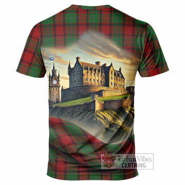 Tartan Vibes Clothing MacPhail (McPhail) Tartan Family Crest T-Shirt with Scottish Ancient Castle Stype