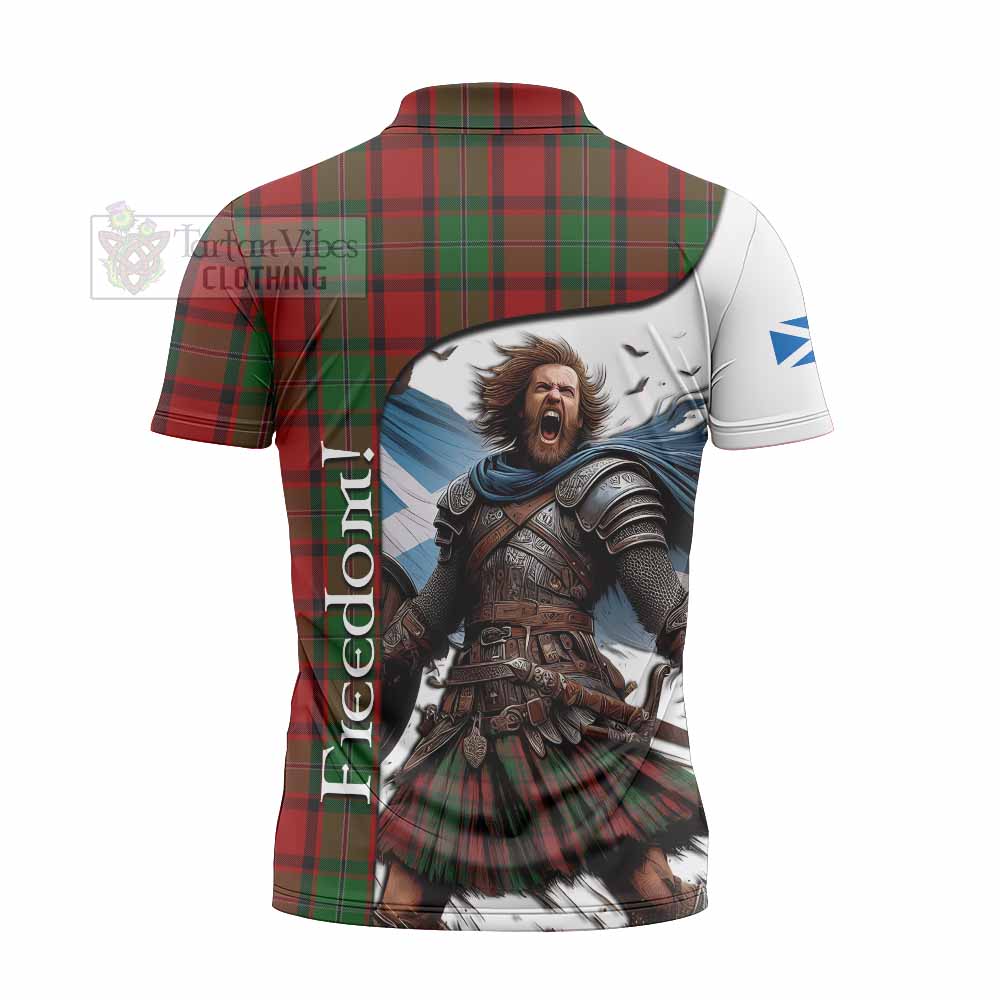 Tartan Vibes Clothing MacPhail (McPhail) Crest Tartan Zipper Polo Shirt Inspired by the Freedom of Scottish Warrior