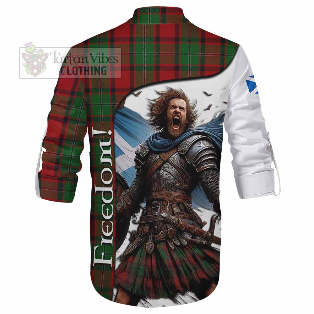 Tartan Vibes Clothing MacPhail (McPhail) Crest Tartan Ghillie Kilt Shirt Inspired by the Freedom of Scottish Warrior