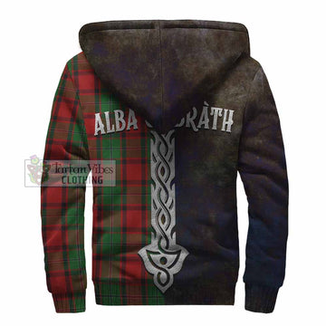 Tartan Vibes Clothing MacPhail (McPhail) Tartan Family Crest Sherpa Hoodie Alba Gu Brath Be Brave Lion Ancient Style