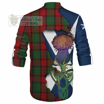 MacPhail (McPhail) Tartan Family Crest Ghillie Kilt Shirt Scottish Thistle Celtic Inspired