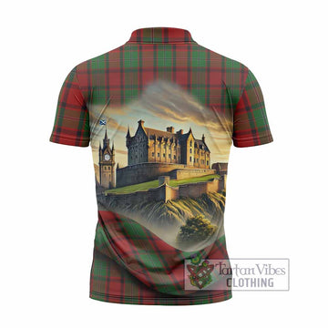 Tartan Vibes Clothing MacPhail (McPhail) Tartan Family Crest Zipper Polo Shirt with Scottish Ancient Castle Stype