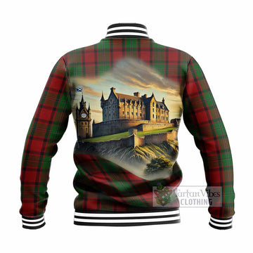 MacPhail (McPhail) Tartan Family Crest Baseball Jacket with Scottish Ancient Castle Style