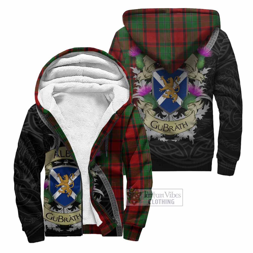 Tartan Vibes Clothing MacPhail (McPhail) Tartan Family Crest Sherpa Hoodie Lion Rampant Royal Thistle Shield Celtic Inspired