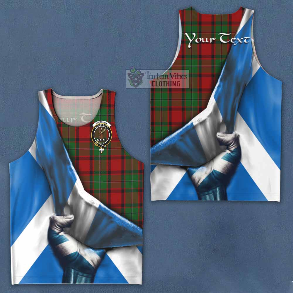 Tartan Vibes Clothing MacPhail (McPhail) Tartan Men's Tank Top with Family Crest Scotland Patriotic Style