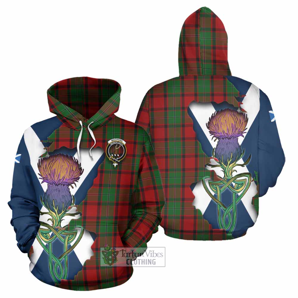 Tartan Vibes Clothing MacPhail (McPhail) Tartan Family Crest Hoodie Scottish Thistle Celtic Inspired