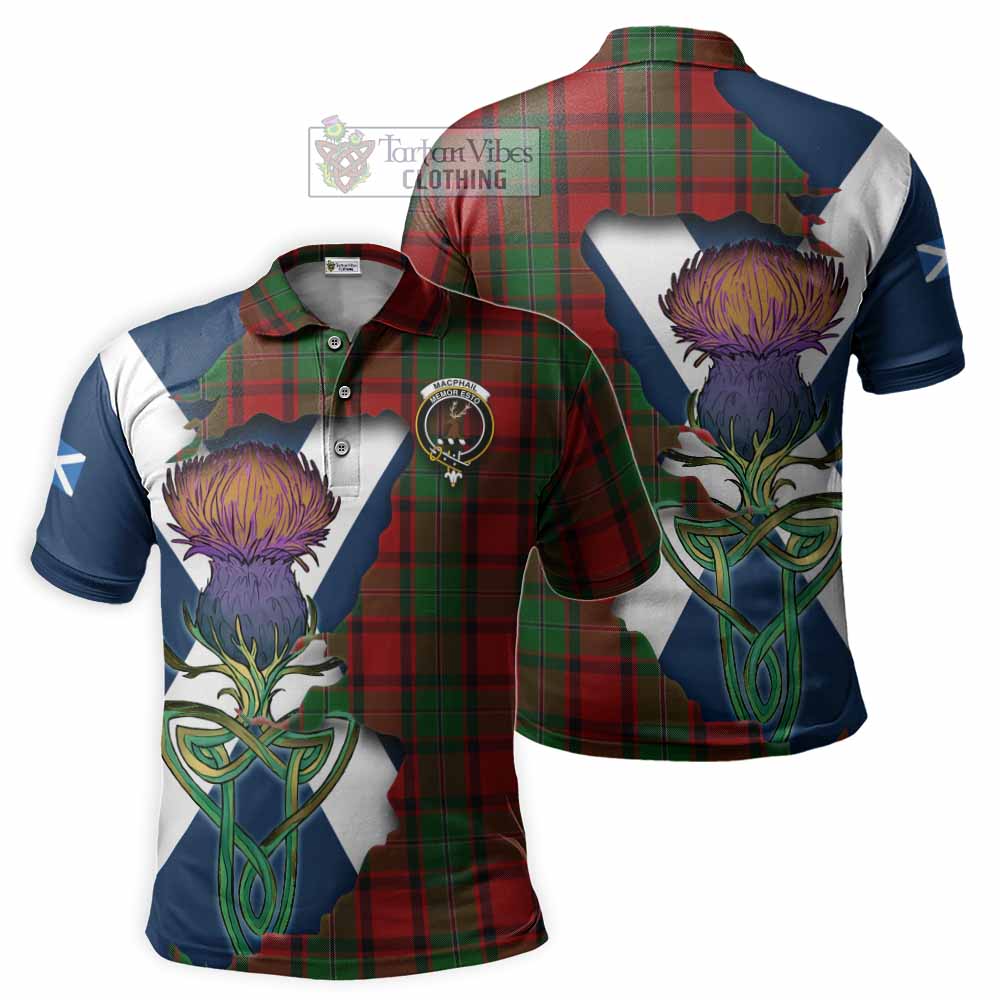 Tartan Vibes Clothing MacPhail (McPhail) Tartan Family Crest Polo Shirt Scottish Thistle Celtic Inspired