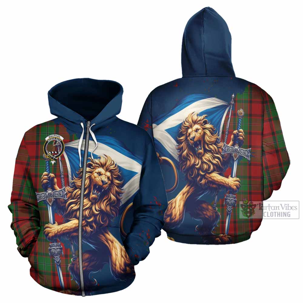 MacPhee (McPhee) Tartan Family Crest Hoodie with Scottish Majestic Lion - Tartan Vibes Clothing