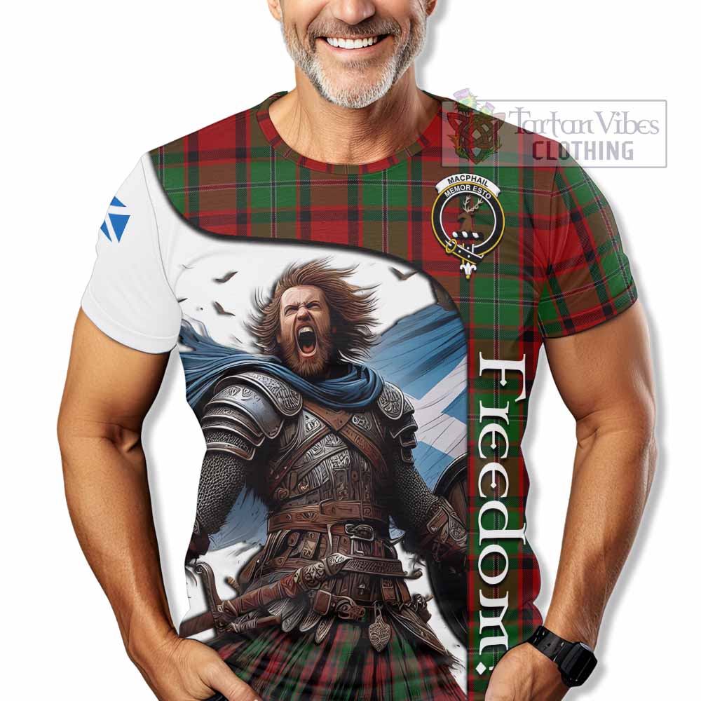 MacPhail (McPhail) Crest Tartan T-Shirt Inspired by the Freedom of Scottish Warrior