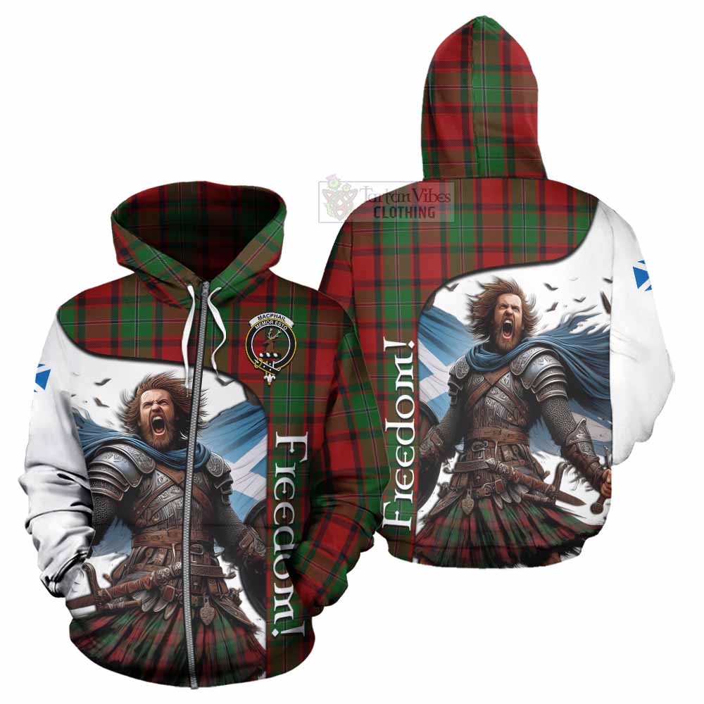 Tartan Vibes Clothing MacPhail (McPhail) Crest Tartan Hoodie Inspired by the Freedom of Scottish Warrior