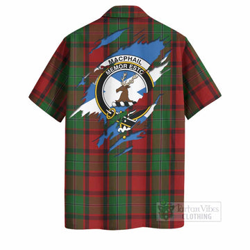 MacPhail (McPhail) Clan Crest In Me Tartan Hawaiian Shirt Scotland Flag Style