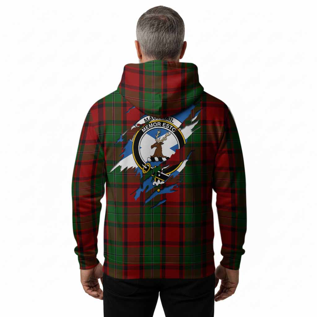 MacPhail (McPhail) Clan Crest In Me Tartan Hoodie Scotland Flag Style