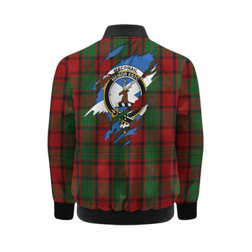 MacPhail (McPhail) Clan Crest In Me Tartan Kid Bomber Jacket Scotland Flag Style