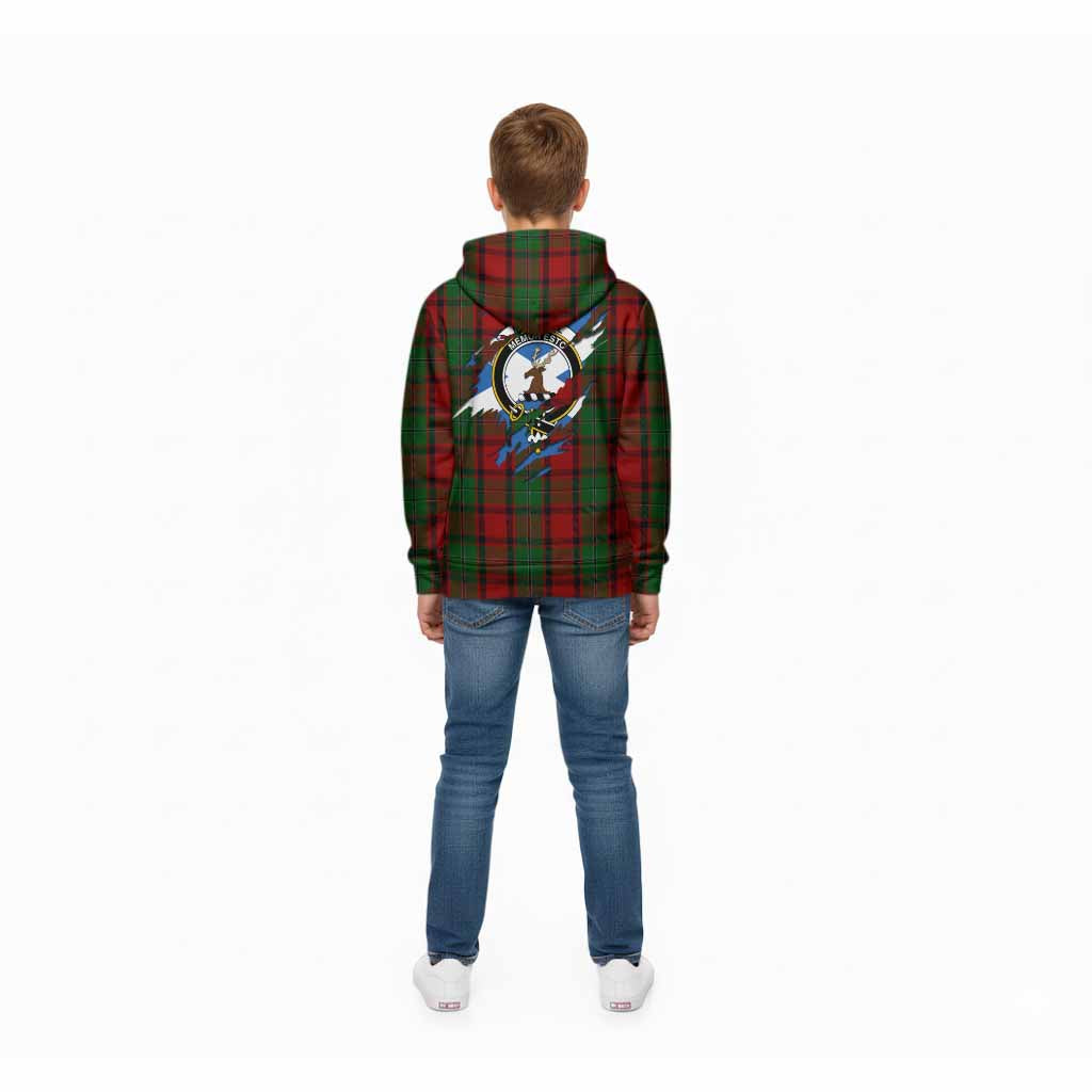 MacPhail (McPhail) Clan Crest In Me Tartan Kid Hoodie Scotland Flag Style