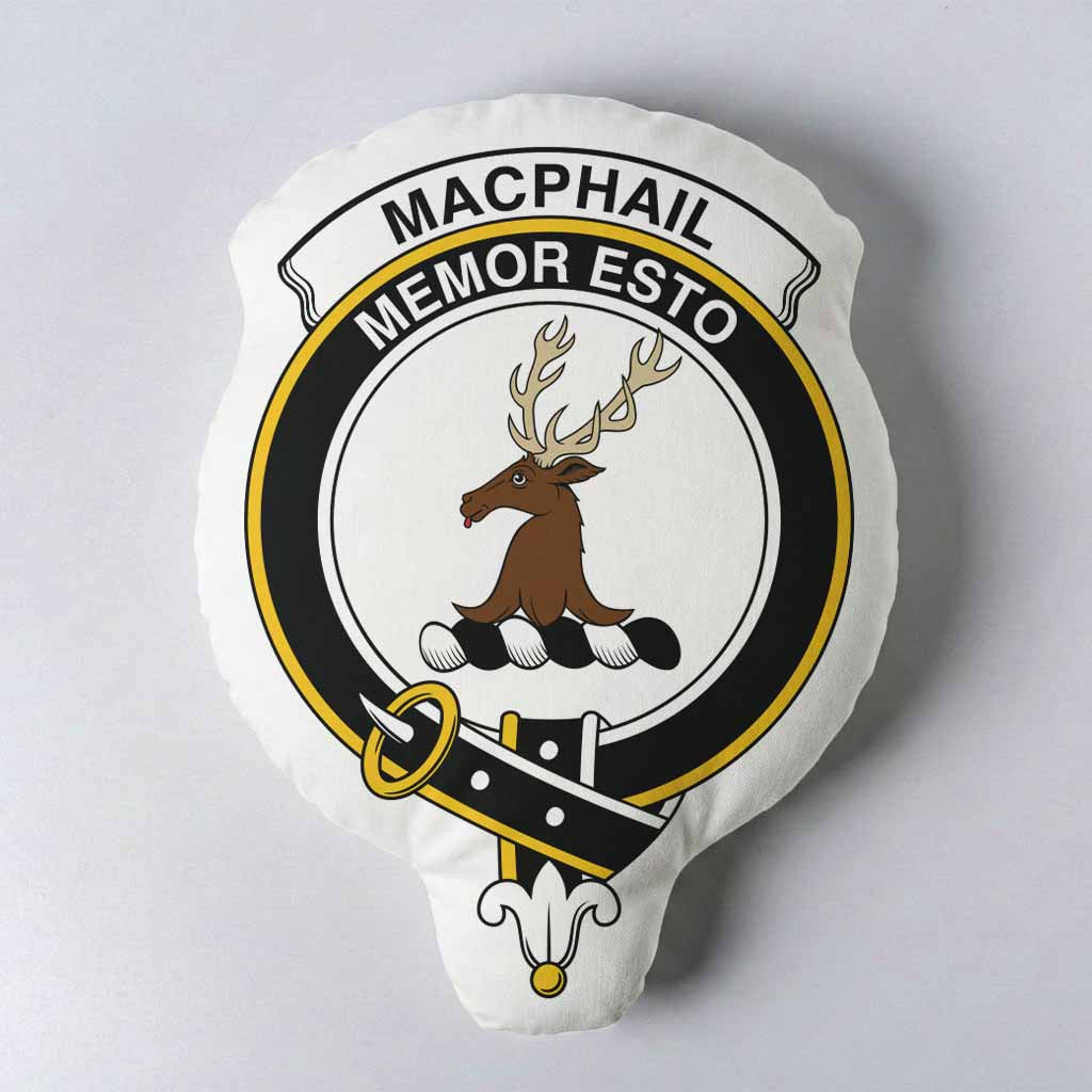 MacPhail (McPhail) Clan Crest Shaped Throw Pillow, Scottish Clan Badge Decorative Pillow - Tartan Vibes Clothing