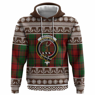 MacPhail (McPhail) Clan Tartan Christmas Hoodie with Family Crest