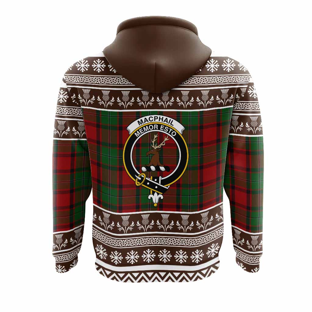 MacPhail (McPhail) Clan Tartan Christmas Hoodie with Family Crest - Tartan Vibes Clothing