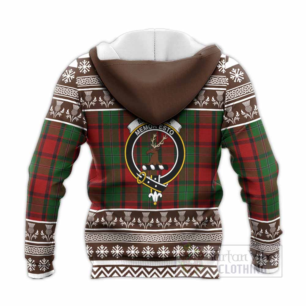 MacPhail (McPhail) Clan Tartan Christmas Knitted Hoodie with Family Crest - Tartan Vibes Clothing