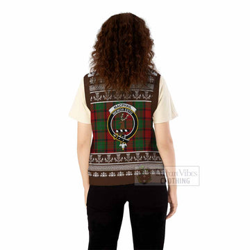 MacPhail (McPhail) Clan Tartan Christmas Knitted V-Neck Vest with Family Crest