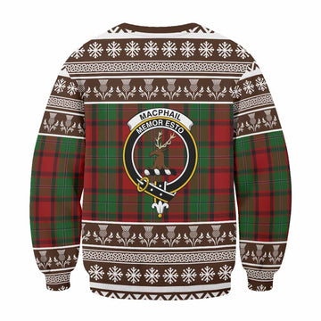 MacPhail (McPhail) Clan Tartan Christmas Sweatshirt with Family Crest