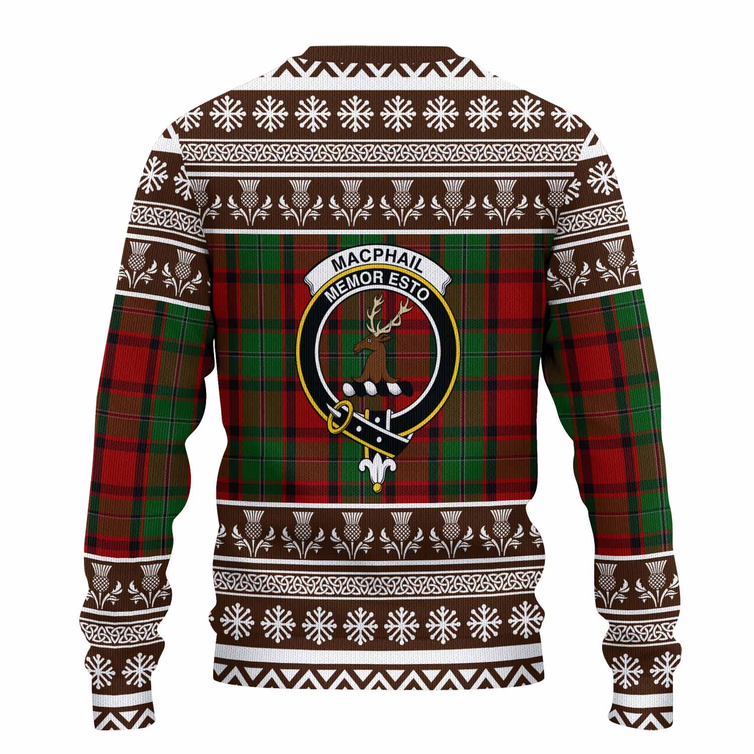 MacPhail (McPhail) Clan Tartan Christmas Ugly Sweater with Family Crest - Tartan Vibes Clothing