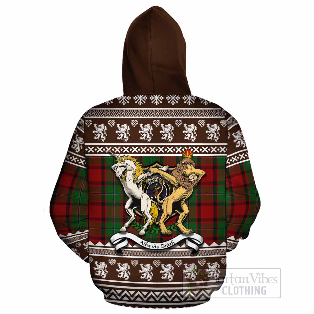 MacPhail (McPhail) Clan Tartan Crest Christmas Cotton Hoodie Coat of Arms Funny Style - Tartan Vibes Clothing