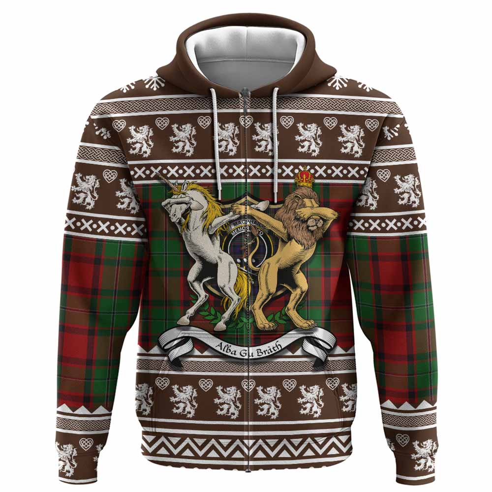MacPhail (McPhail) Clan Tartan Crest Christmas Hoodie Coat of Arms Funny Style - Tartan Vibes Clothing