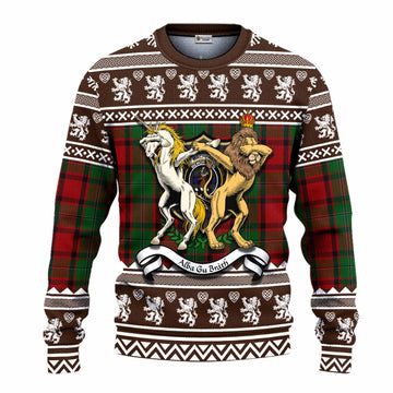 MacPhail (McPhail) Clan Tartan Crest Christmas Ugly Sweater Coat of Arms Funny Style