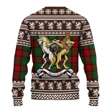 MacPhail (McPhail) Clan Tartan Crest Christmas Ugly Sweater Coat of Arms Funny Style