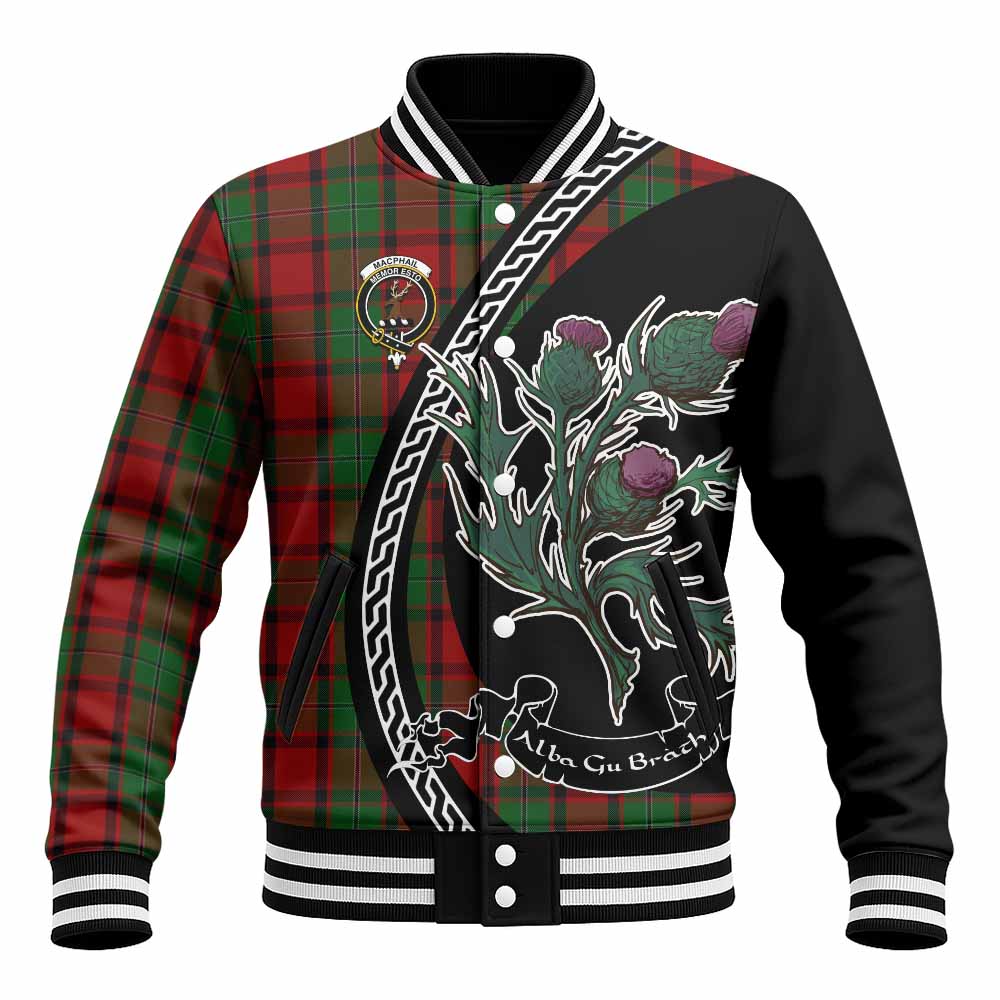 MacPhail (McPhail) Family Crest Tartan Baseball Jacket Alba Thistle Inspired - Tartan Vibes Clothing