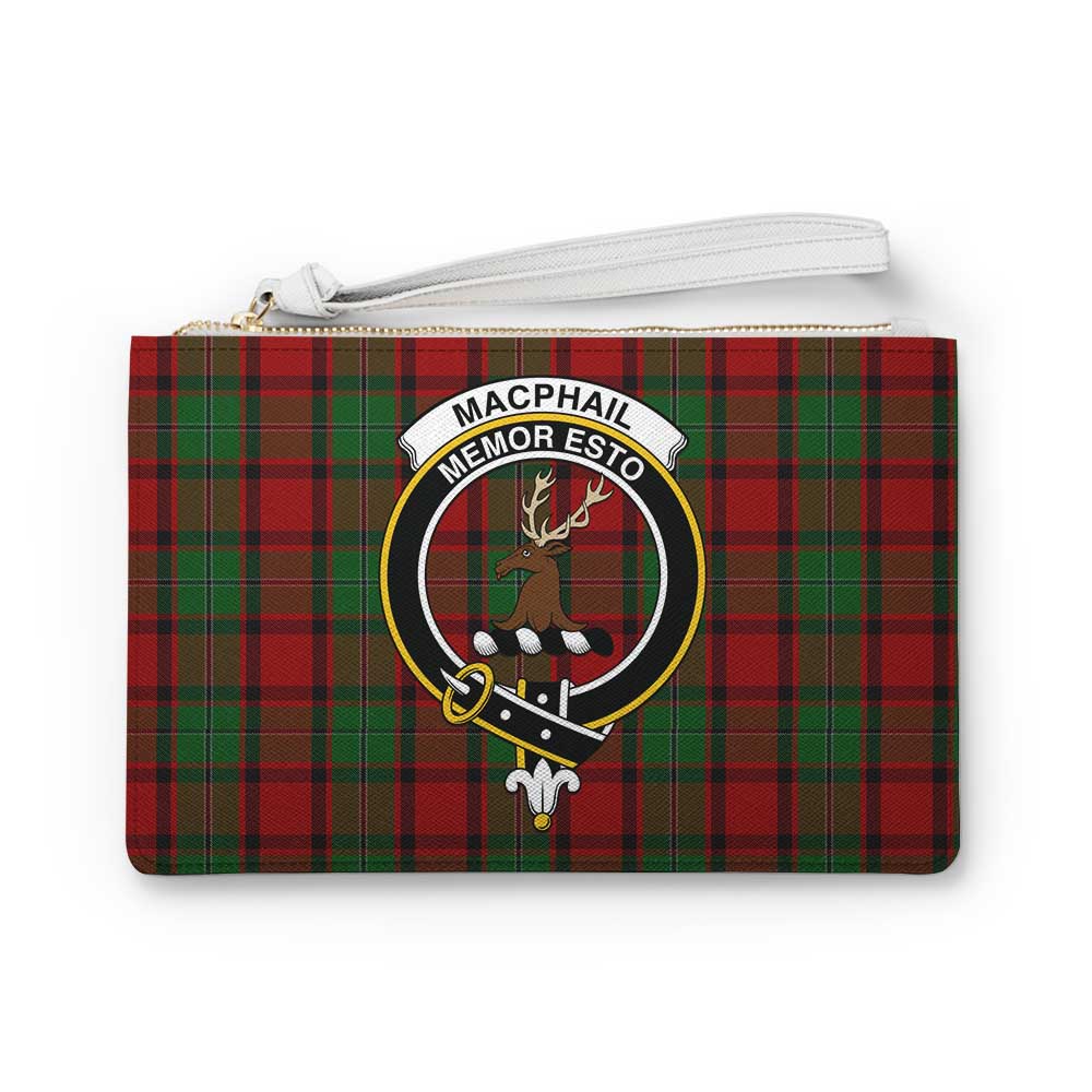 Tartan Vibes Clothing MacPhail (McPhail) Family Crest Tartan Clutch Bag