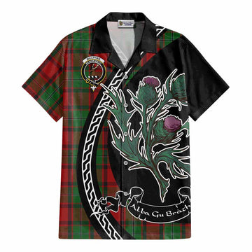 MacPhail (McPhail) Family Crest Tartan Cotton Hawaiian Shirt Alba Thistle Inspired - Tartan Vibes Clothing