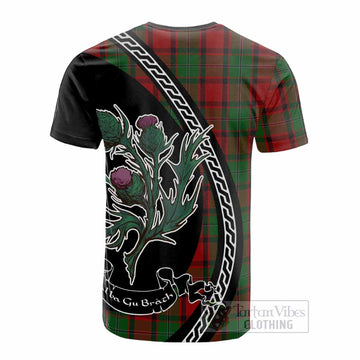 MacPhail (McPhail) Family Crest Tartan Cotton T-shirt Alba Thistle Inspired