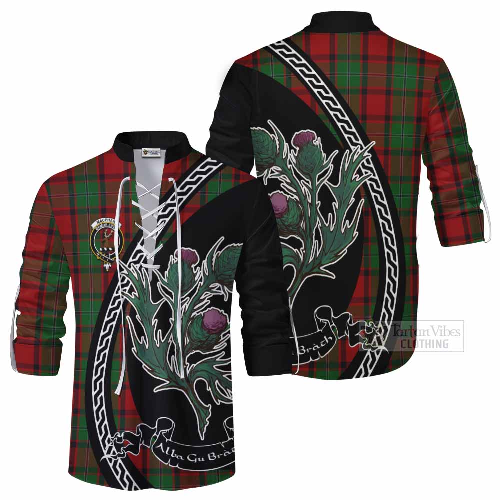 MacPhail (McPhail) Family Crest Tartan Ghillie Shirt Alba Thistle Inspired - Tartan Vibes Clothing
