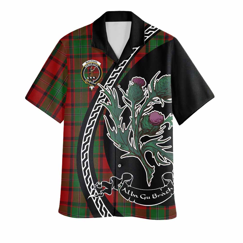 MacPhail (McPhail) Family Crest Tartan Hawaiian Shirt Alba Thistle Inspired - Tartan Vibes Clothing