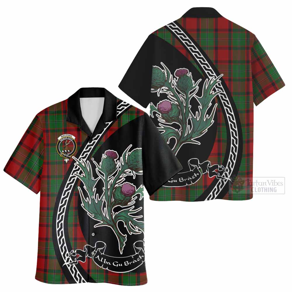 MacPhail (McPhail) Family Crest Tartan Hawaiian Shirt Alba Thistle Inspired - Tartan Vibes Clothing