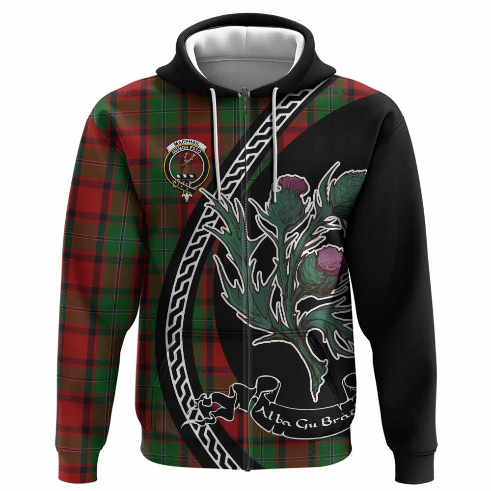 MacPhail (McPhail) Family Crest Tartan Hoodie Alba Thistle Inspired - Tartan Vibes Clothing