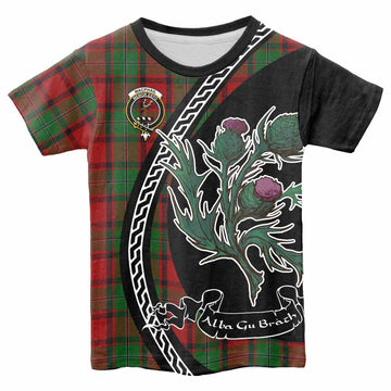 MacPhail (McPhail) Family Crest Tartan Kid T-shirt Alba Thistle Inspired - Tartan Vibes Clothing