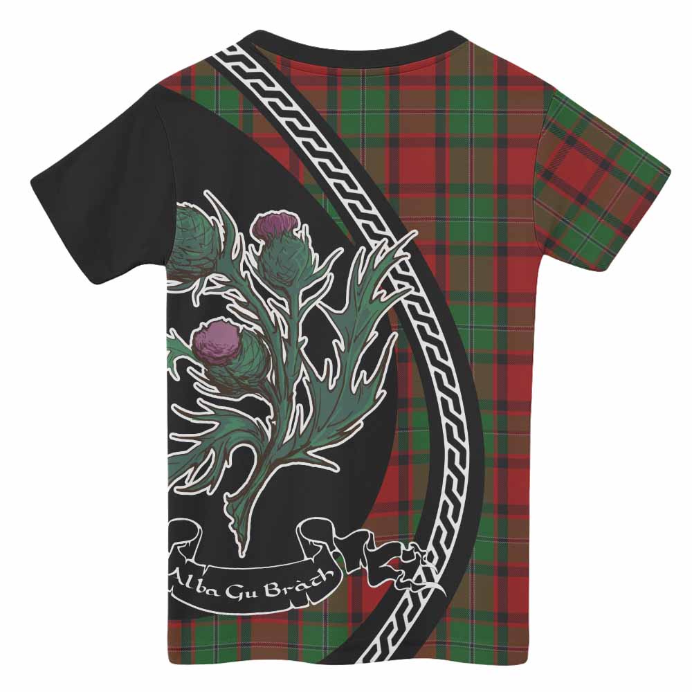 MacPhail (McPhail) Family Crest Tartan Kid T-shirt Alba Thistle Inspired - Tartan Vibes Clothing