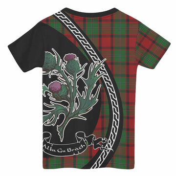 MacPhail (McPhail) Family Crest Tartan Kid T-shirt Alba Thistle Inspired - Tartan Vibes Clothing