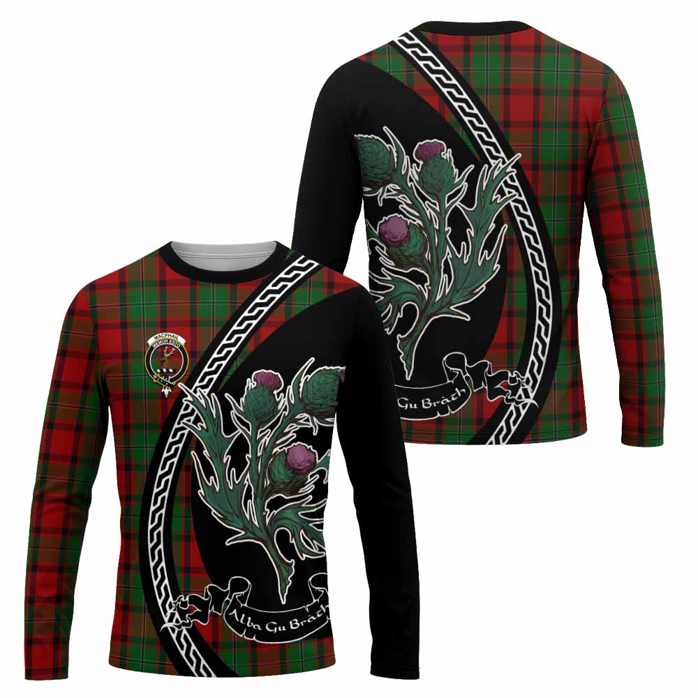 MacPhail (McPhail) Family Crest Tartan Long Sleeve T-Shirt Alba Thistle Inspired - Tartan Vibes Clothing