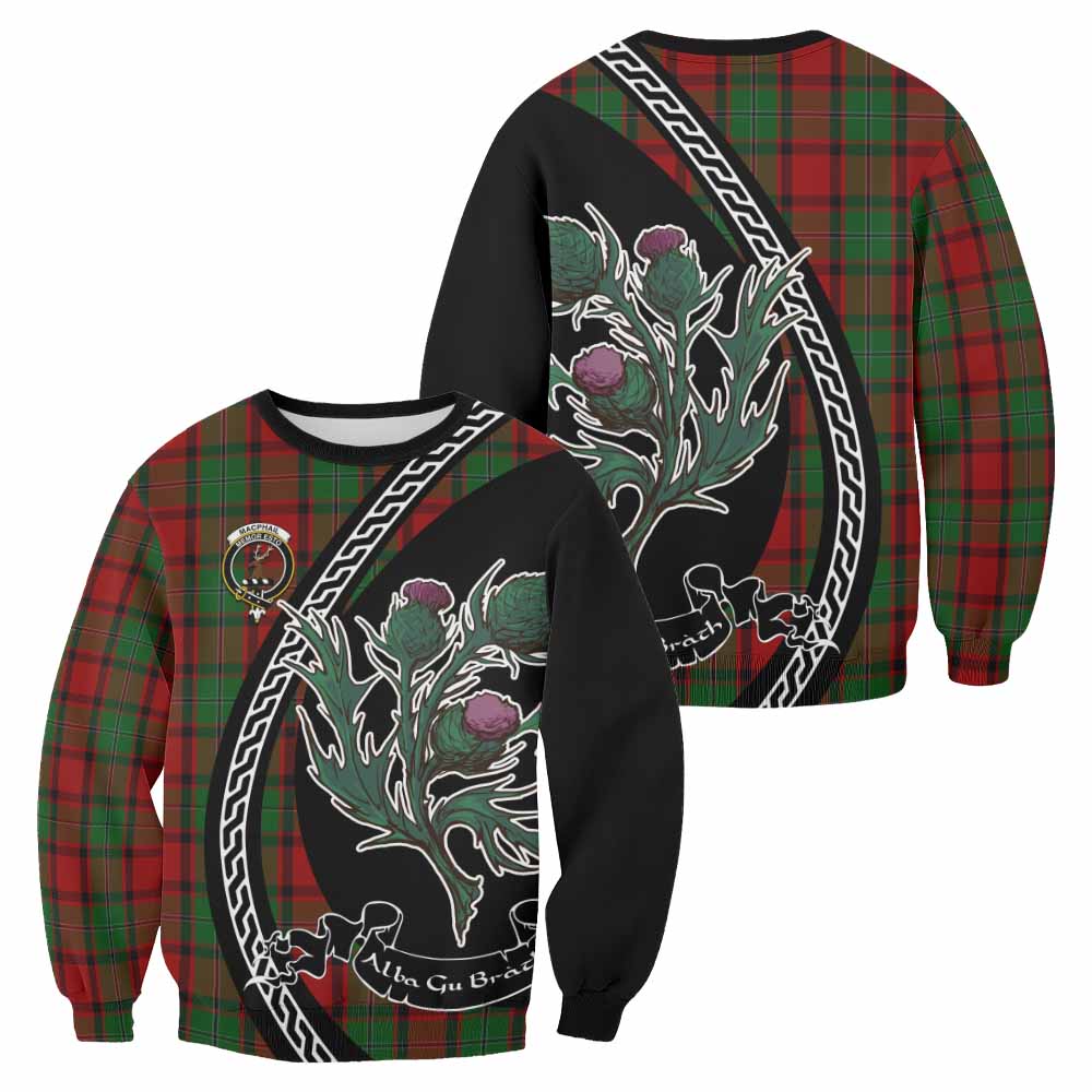 MacPhail (McPhail) Family Crest Tartan Sweatshirt Alba Thistle Inspired - Tartan Vibes Clothing